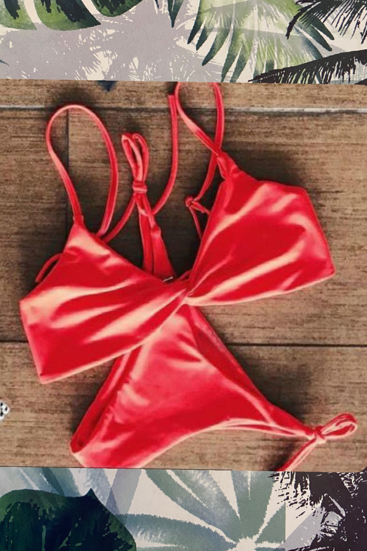'Riviera' Red Bikini (119000858644)