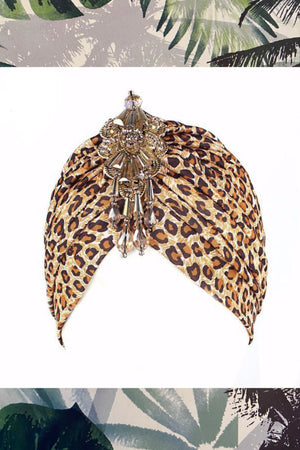 ‘Merin’ embellished leopard turban (1471985877101)