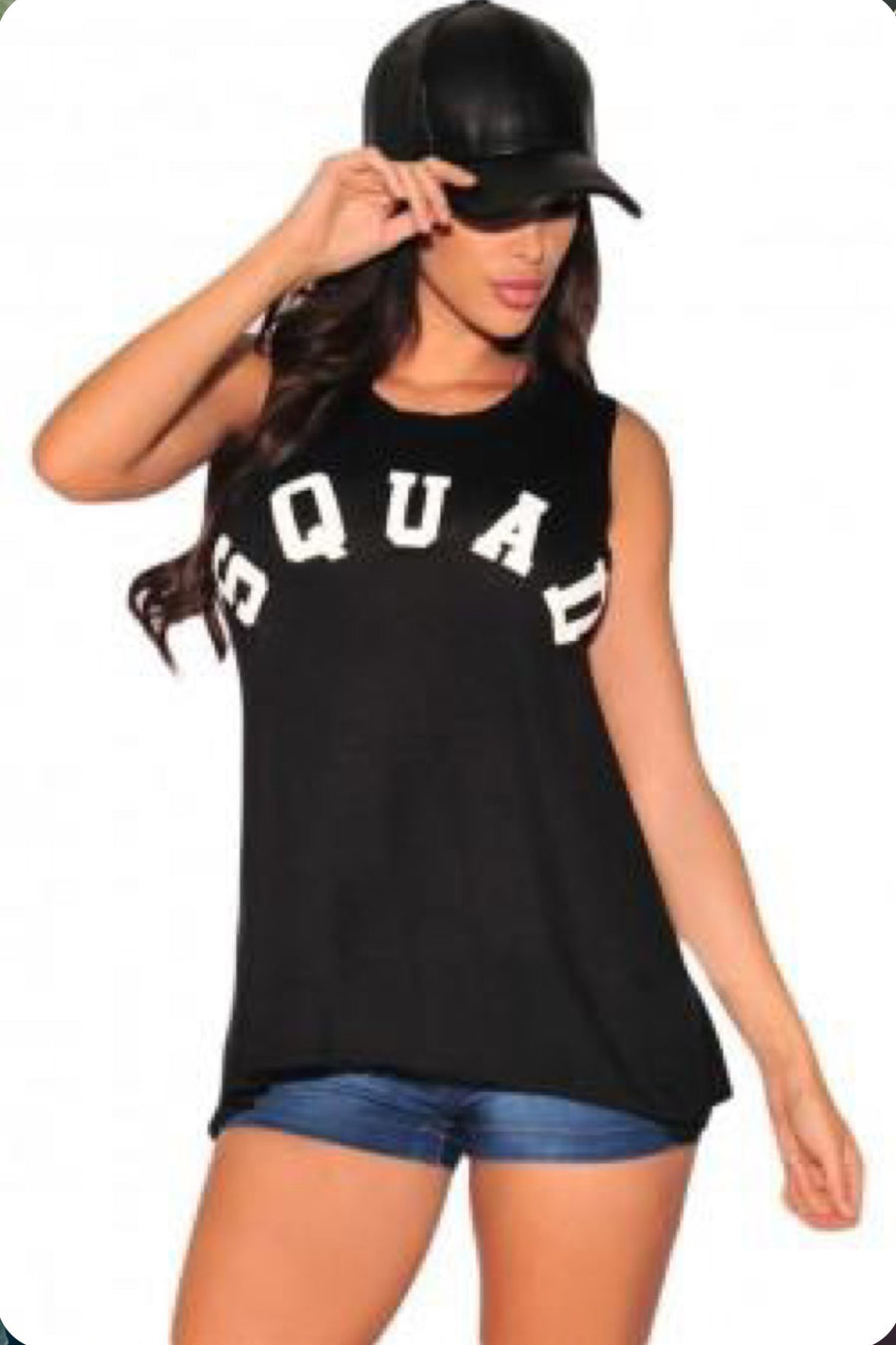 'SQUAD' black tank top. (10300839306)