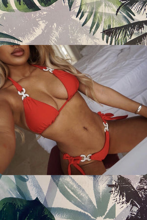 ‘Ocean Beach’ Red Bikini (1482128064621)