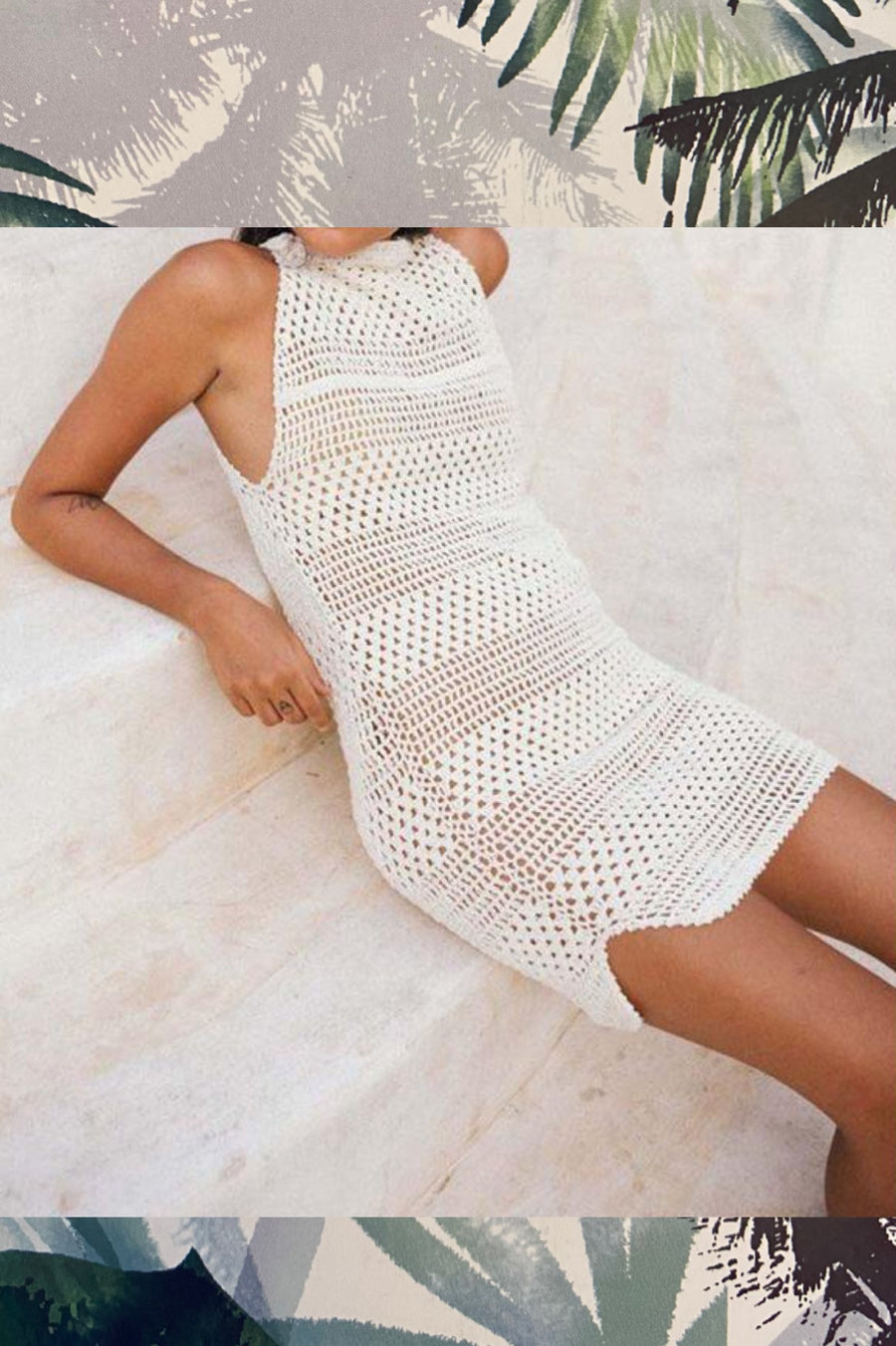 ‘Sea Point’ Crochet Mini Dress (113408442388)