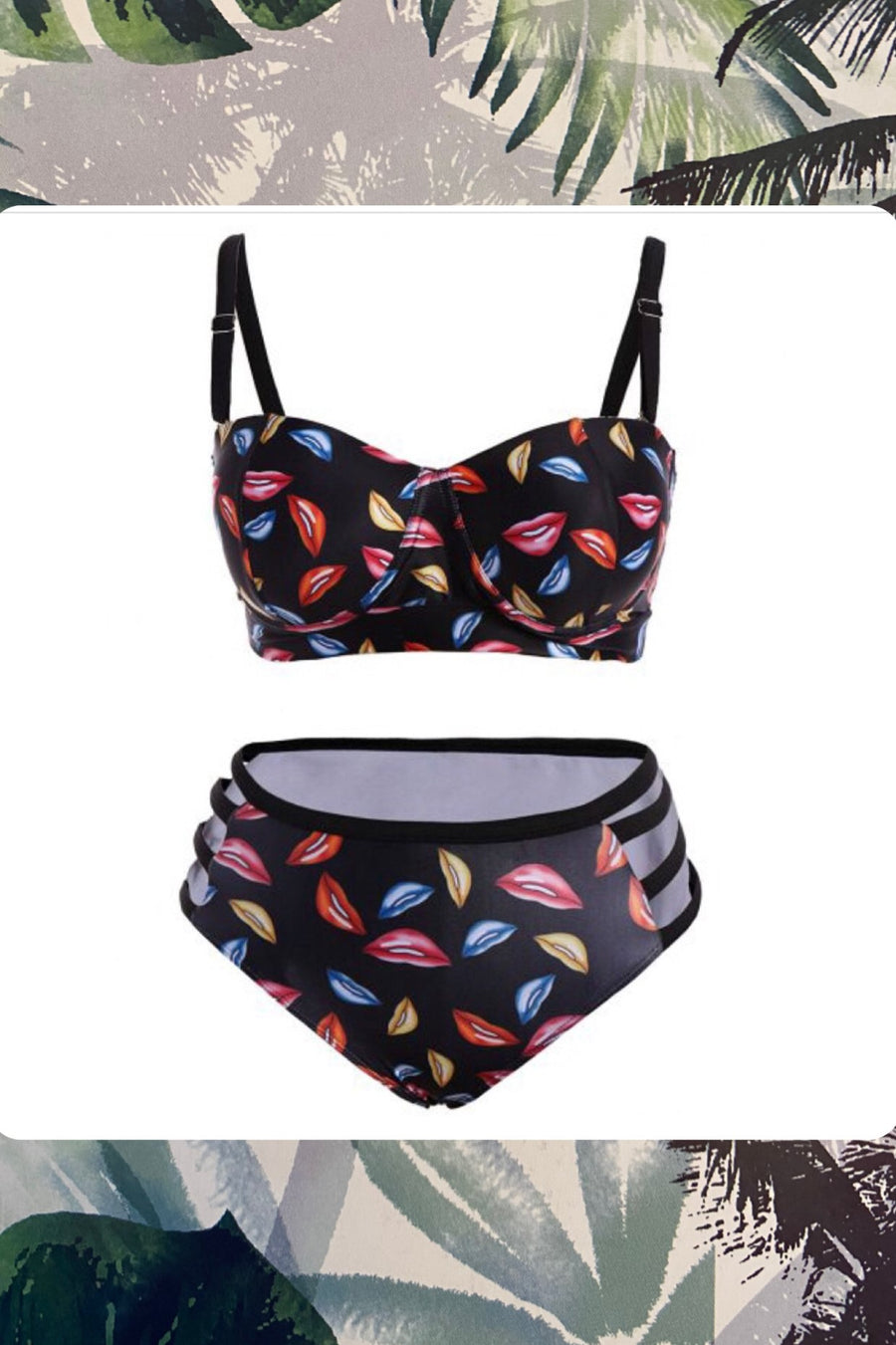 'Hot Lips' High Waisted Bikini (70084001812)