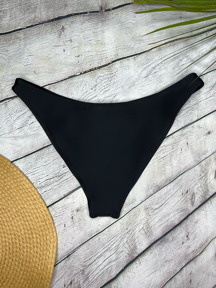 Ibiza Luxe Classic Bikini Bottoms in Black (6777178390637)