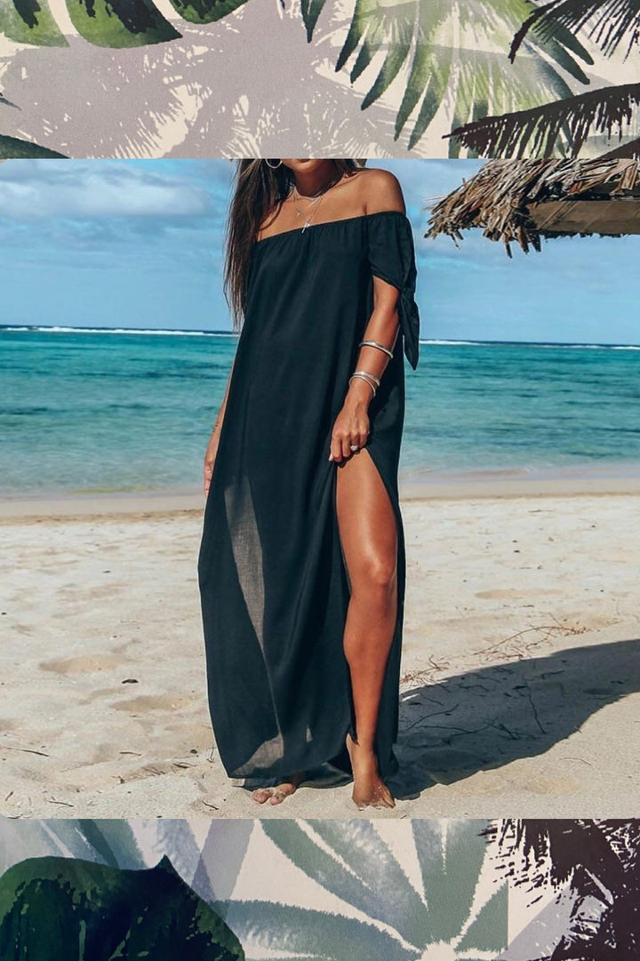 ‘ Barbados’ Beach Maxi Dress (1496198217837)