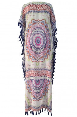 'Tropics' Blue Maxi Kaftan - Bikini Genie (10537322580)
