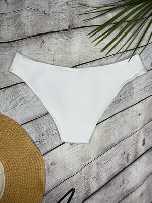 Ibiza Luxe Midi Bikini Bottoms in White (6777151062125)