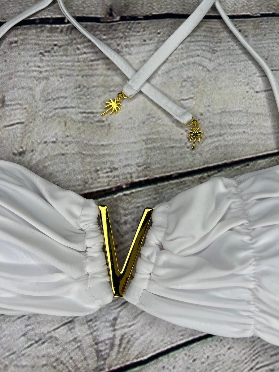 Copy of Ibiza Luxe Bandeau Bikini in White (6773005746285)