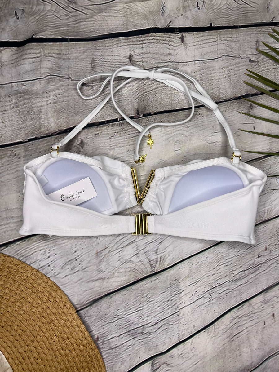 Copy of Ibiza Luxe Bandeau Bikini in White (6773005746285)