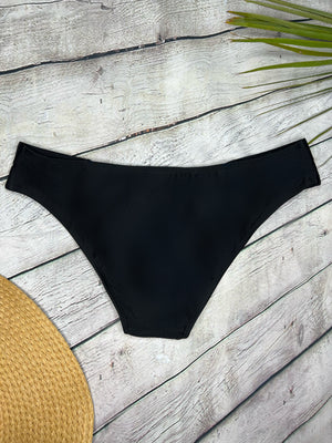 Ibiza Luxe Midi Bikini Bottoms in Black (6777149816941)