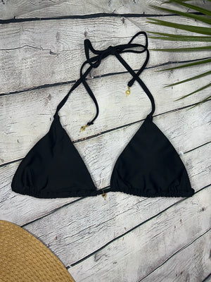 Ibiza Luxe Triangle Bikini in Black (6773023178861)