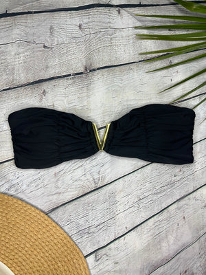 Copy of Ibiza Luxe Bandeau Bikini in Black (6772998373485)