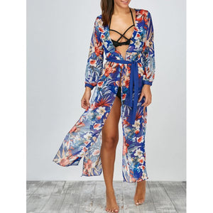 'Summer Solstice' Floral Maxi Cover Up - Bikini Genie (11075613652)