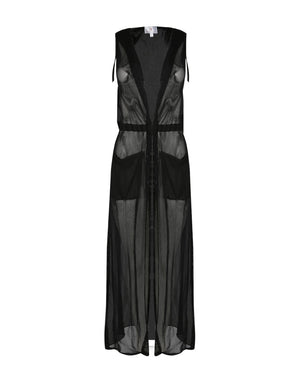 'Cosmo' hooded cover up ( available in Ivory , Black and Khaki ) - Bikini Genie (10434391380)
