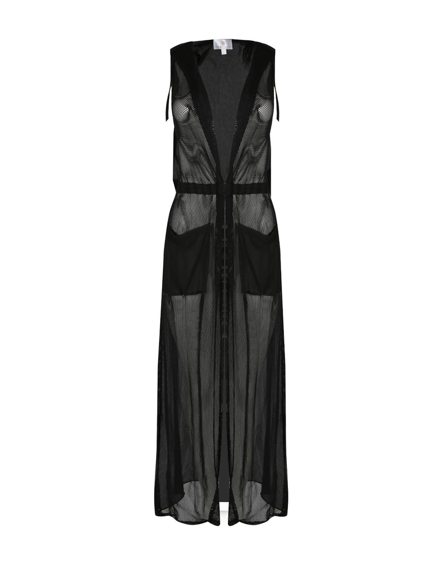 'Cosmo' hooded cover up ( available in Ivory , Black and Khaki ) - Bikini Genie (10434391380)
