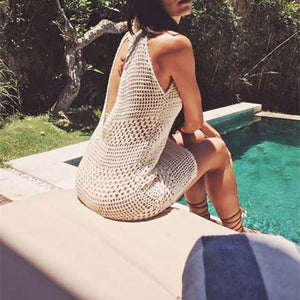 ‘Sea Point’ Crochet Mini Dress - Bikini Genie (113408442388)
