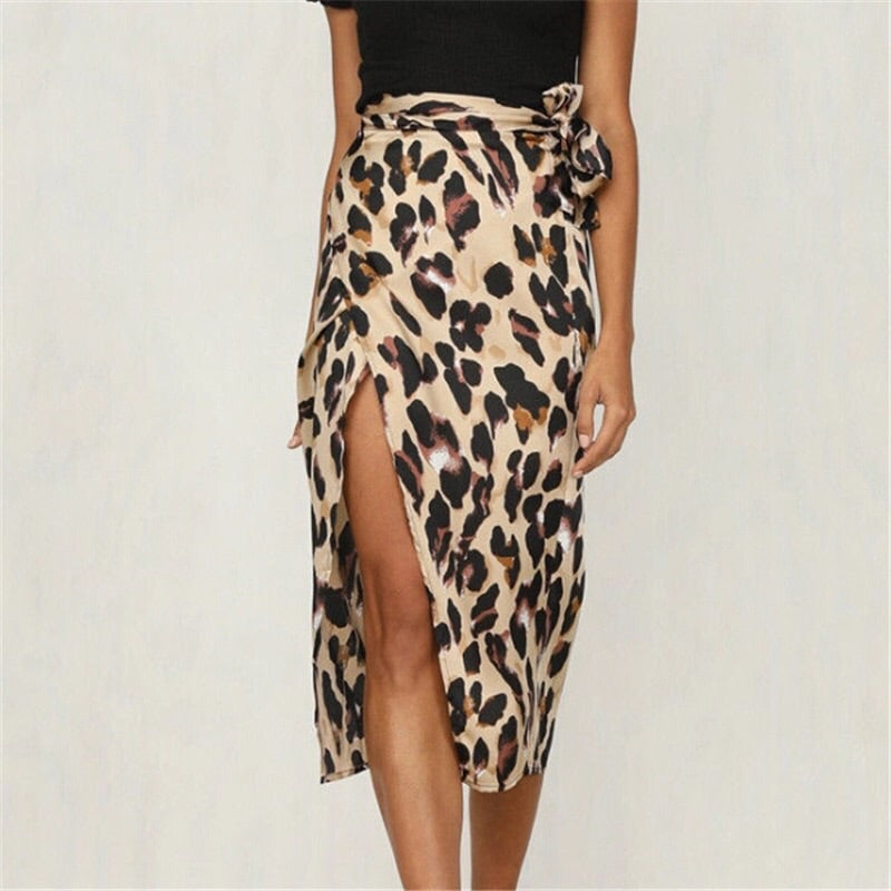 ‘Rosie’ Leopard Wrap Skirt - Bikini Genie (1499094646893)