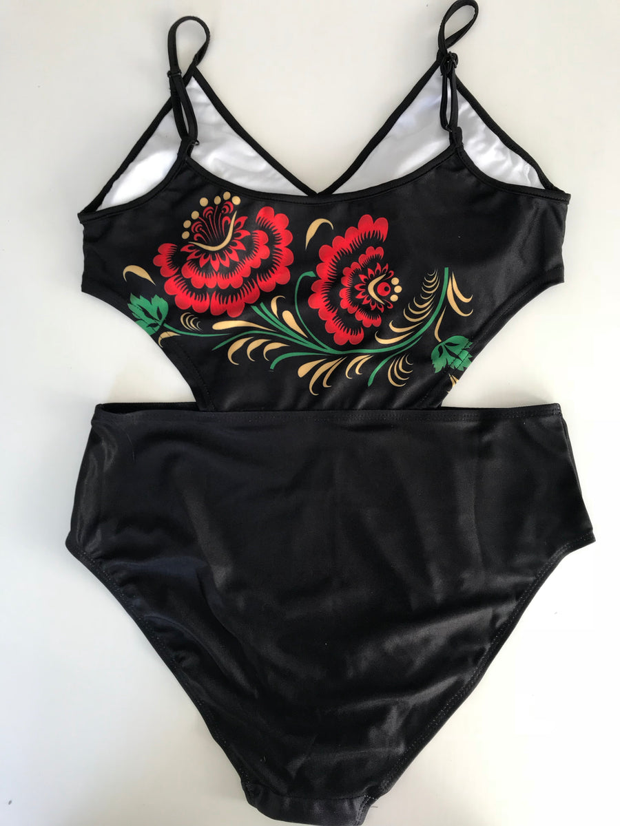 ‘Freida’ Floral Cut Out One Piece - Bikini Genie (42788257812)