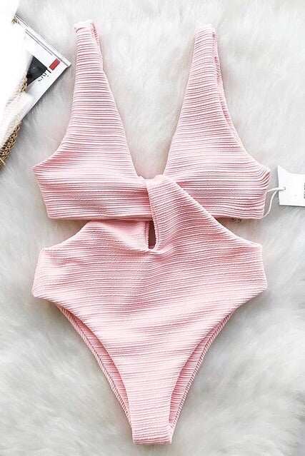 ‘Dani’ Baby pink one piece - Bikini Genie (1499157364845)