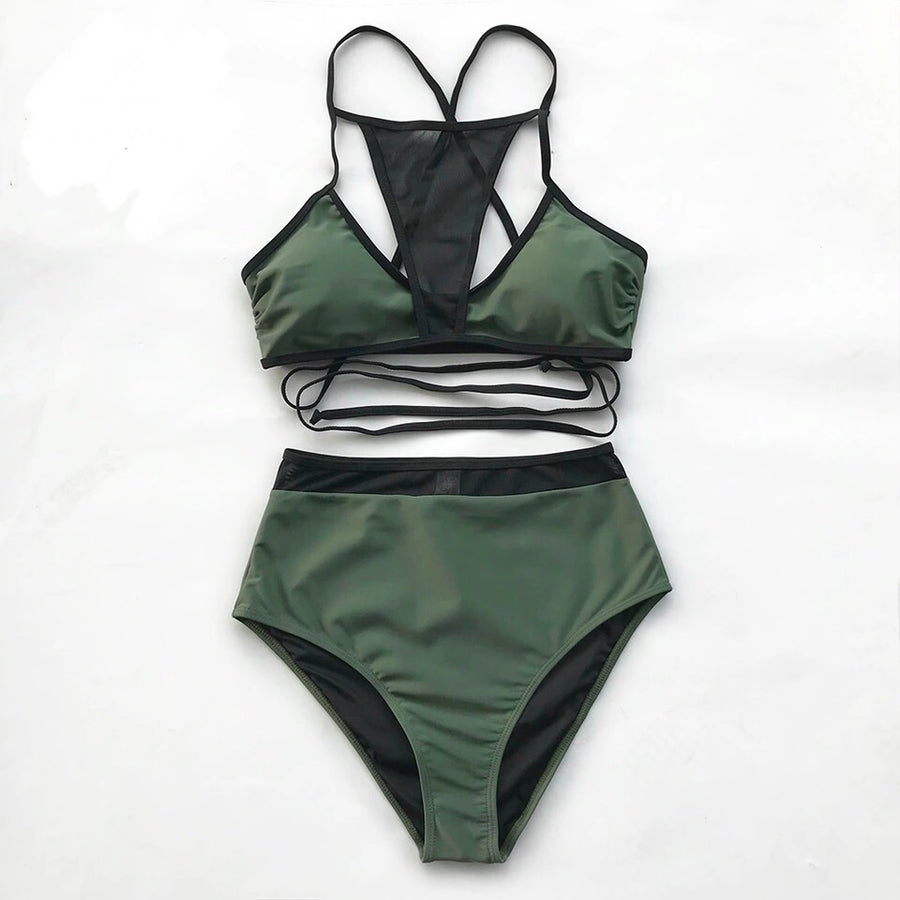 ‘Ruby’ High waisted Bikini - Bikini Genie (1498860650605)