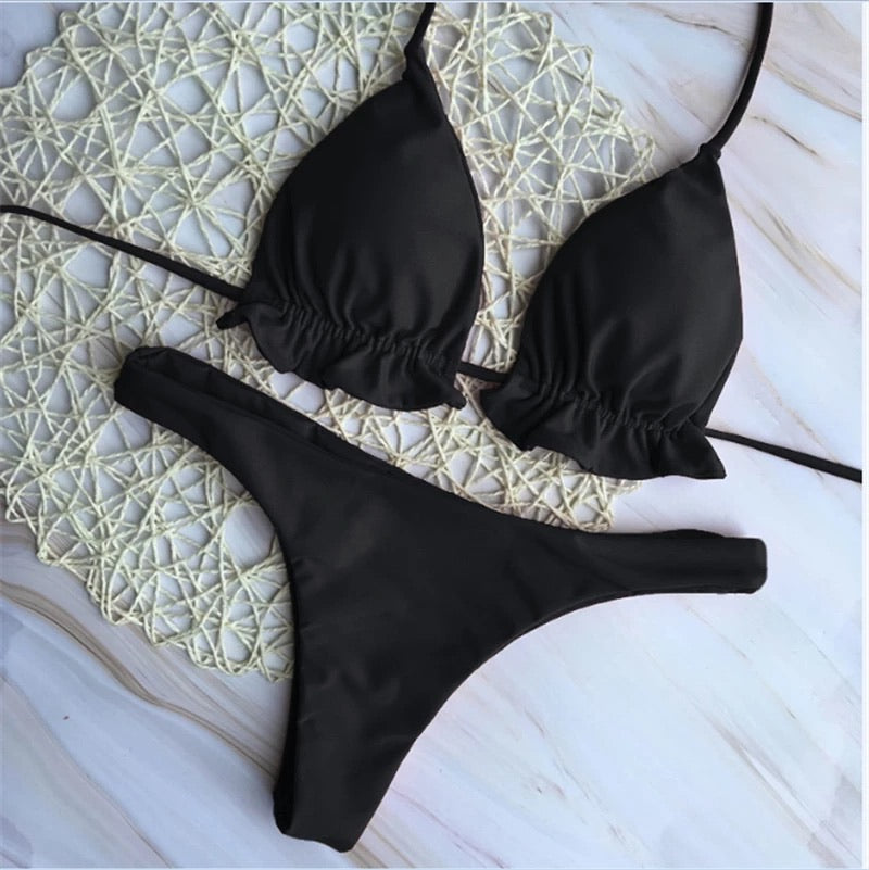 ‘ Cayman’ ruffle thong bikini (4702772101229)