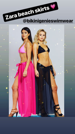 ‘Zara’ Pink  Maxi Skirt - Bikini Genie (1482234167405)