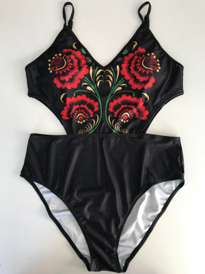 ‘Freida’ Floral Cut Out One Piece - Bikini Genie (42788257812)
