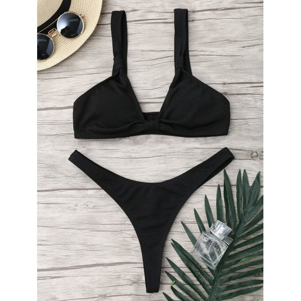 'Angel' Black Thong Bikini - Bikini Genie (11321945684)